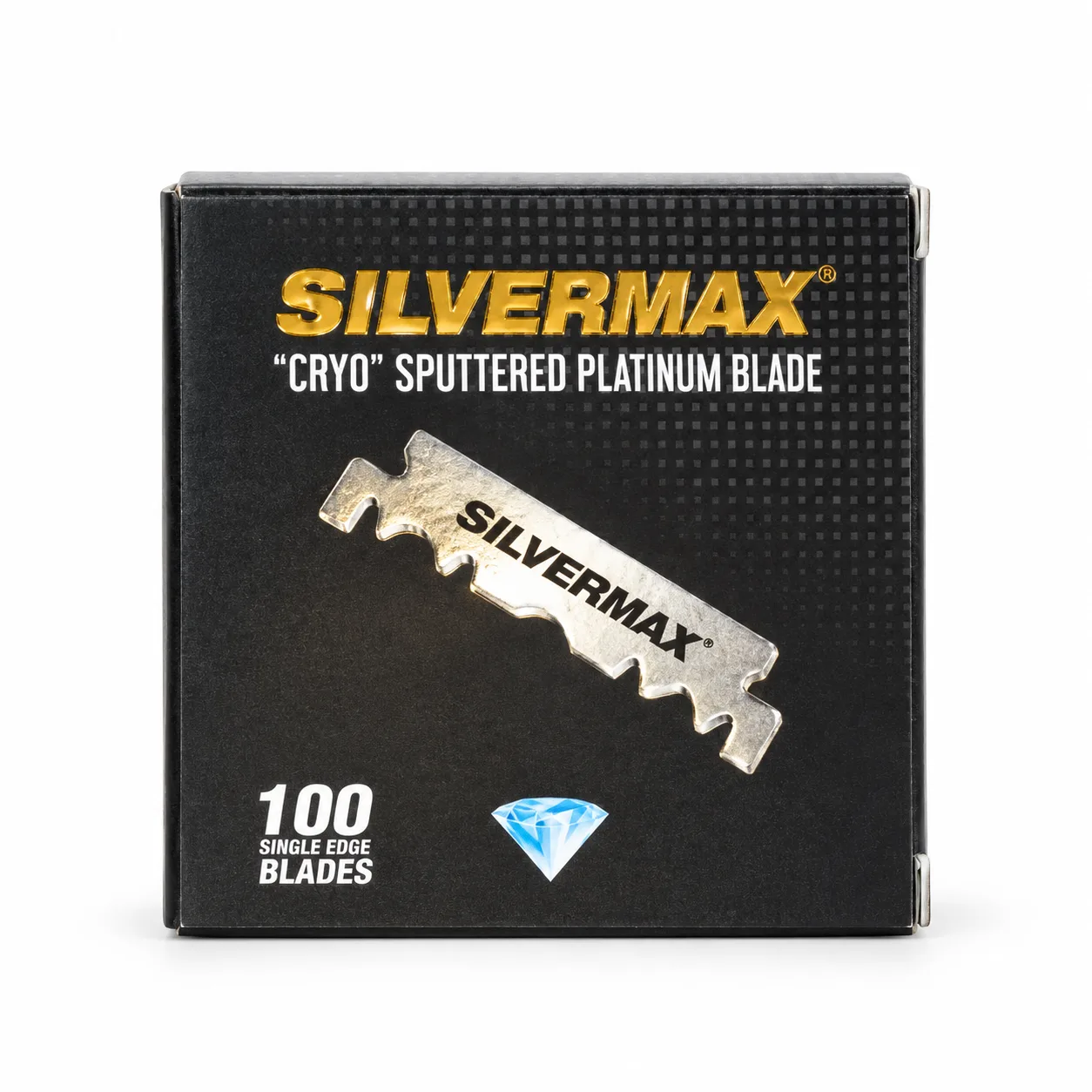 Silvermax Cryo Sputtered Platinum Single Edge Blades – 100 Pieces