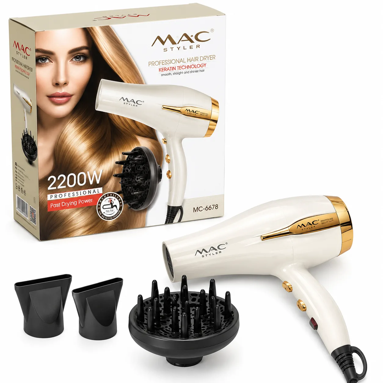 MAC Styler Professional Hair Dryer 2200W MC-6678