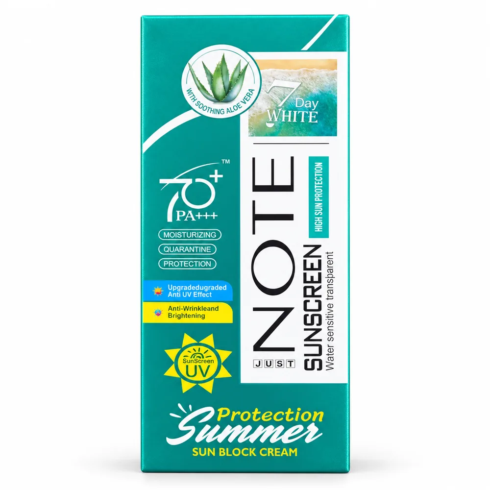 NOTE 7 Day White Sunscreen Sun Block Cream SPF 70+ PA+++