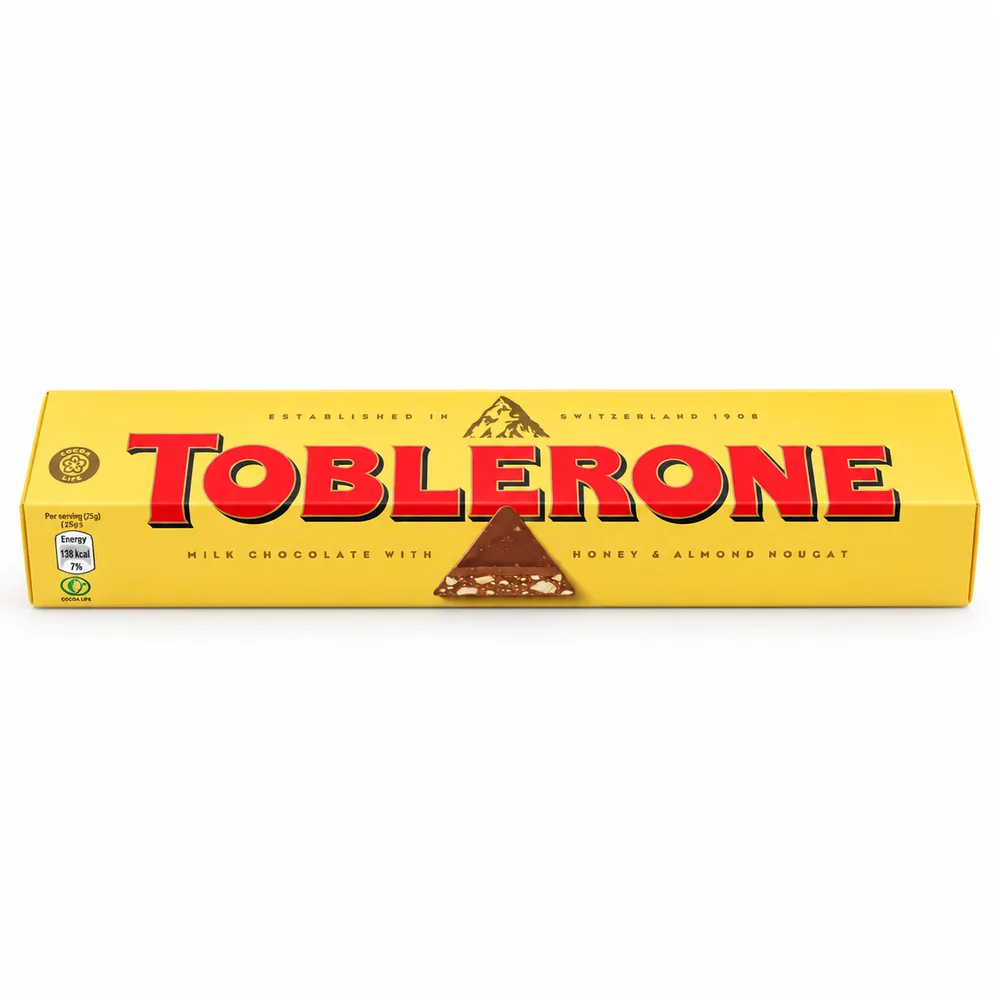 Toblerone Milk Chocolate with Honey & Almond Nougat 100g
