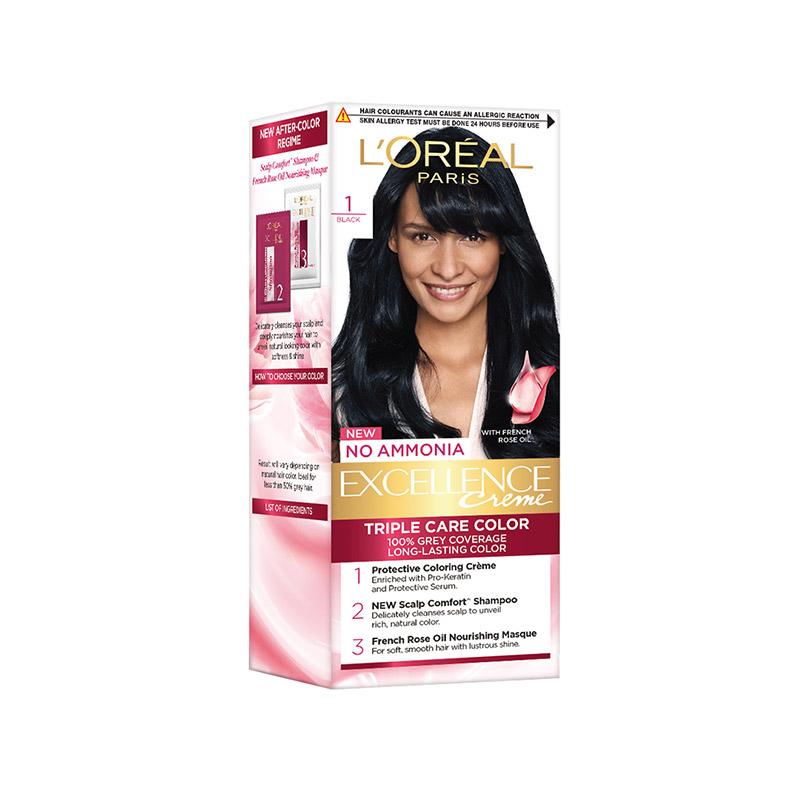 L’Oreal Paris Excellence Creme Hair Color, 1 Black