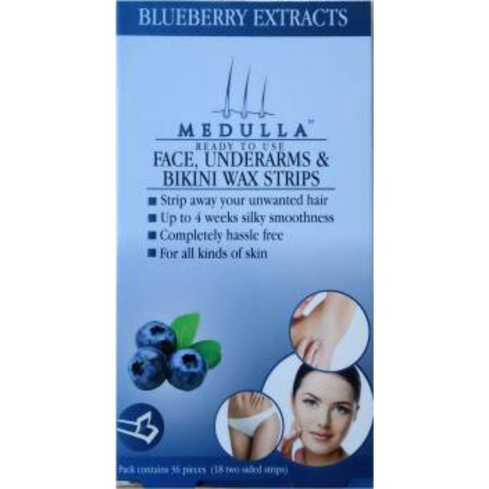 Medulla Face Wax Strips - Blue