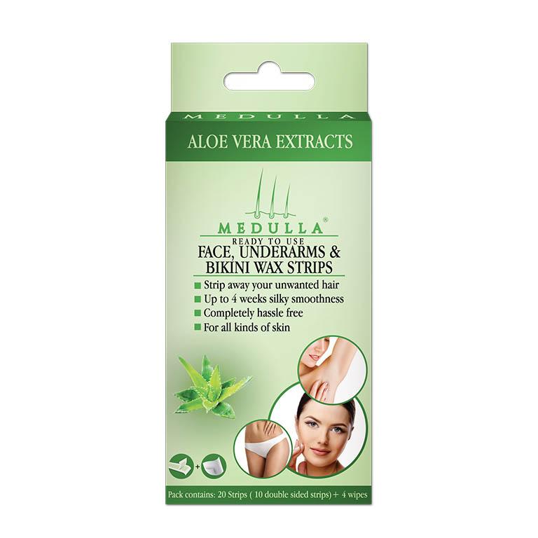Medulla Face Wax Strips - Aloe