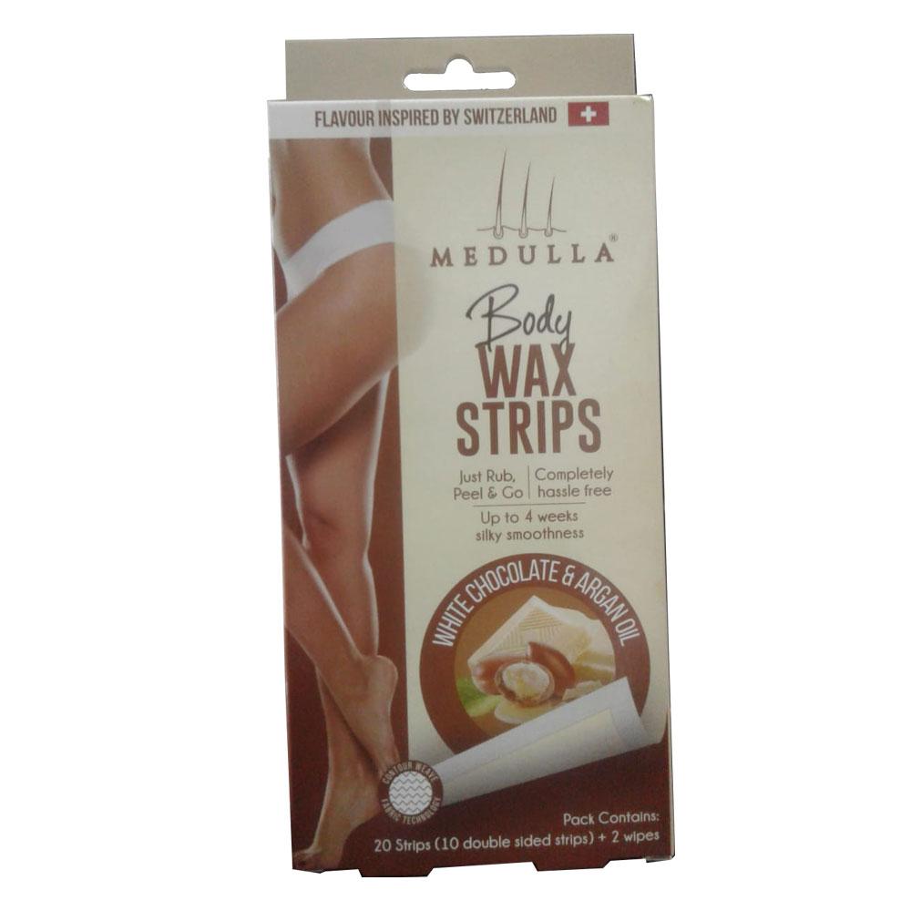 Medulla Body Wax Strips White 