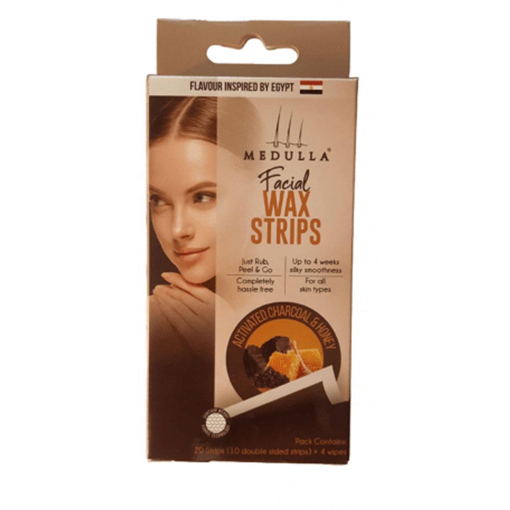Medulla Facial Wax Strips Activated Charcoal & Honey