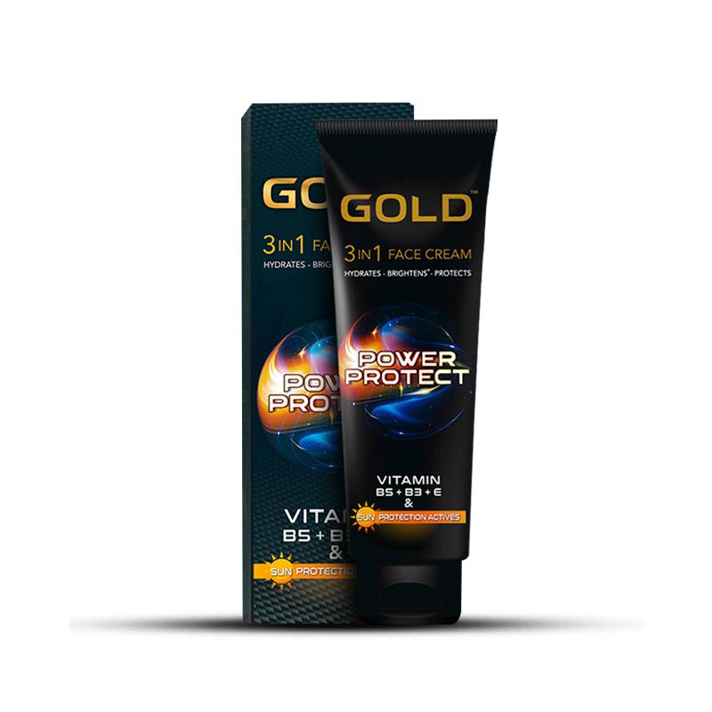 Gold 3 in 1 Power Protect Face